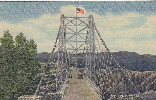 Canon City, CO., The Suspension Bridge above the Arkansas River ngl E8718