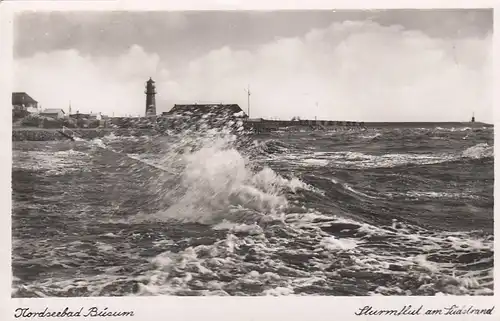 Nordseebad Büsum, Sturmflut am Südstrand ngl E7633