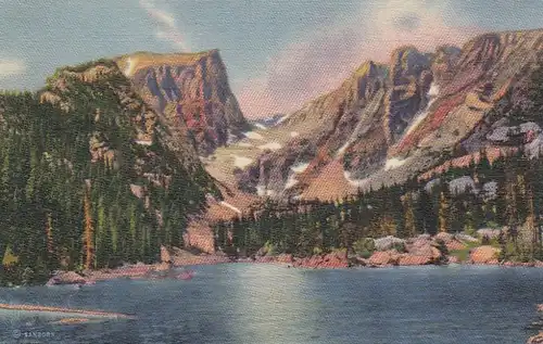 Rocky Mountain Nat.Park, CO., Dream Lake and Hallet Peak ngl E8738