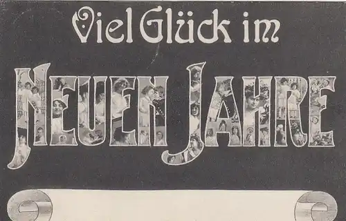 Neujahr-Wünsche mit viel kleinen Fotos gl1912 E5643