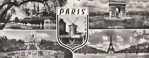 Paris, Mehrbildkarte gl1958 E7161