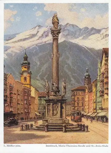 Innsbruck, Maria Theresienstraße und St.Anna-Säule ngl E7766