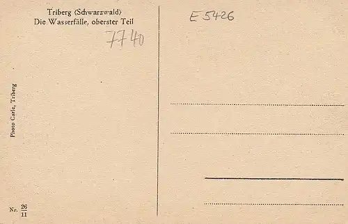 Triberg, Schwarzwald, Wasserfälle, oberster Teil ngl E5426