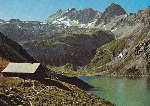 Vorarlberg, Lünersee ob Brand, mit Schesaplana ngl E5716