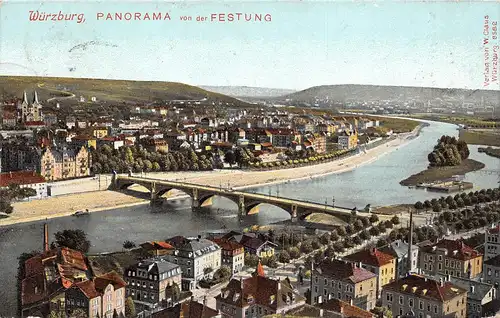 Würzburg - Panoramablick von der Festung gl19? 167.471