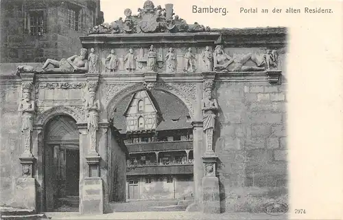 Bamberg - Portal an der alten Residenz ngl 167.744