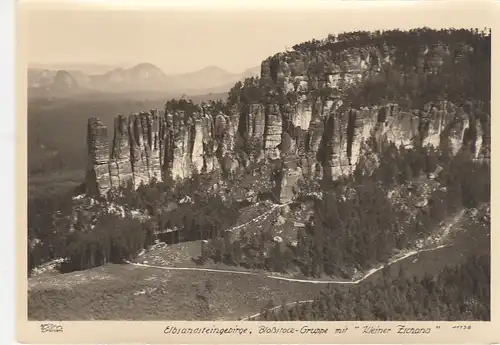 Sächs.Schweiz, Bloßstock-Gruppe mit "Kleiner ´Zschana" ngl E7868