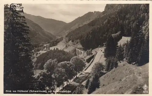 Höllental, Schwarzwald, mit Ravennabrücke feldpgl1941 E7963