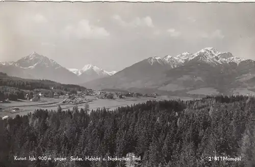 Kurort Igls gegen Serles, Habicht und Nockspitze, Tirol gl1952 E9063