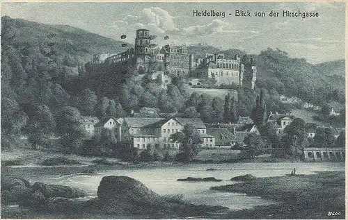 Heidelberg, Blick von der Hirschgasse gl1926 E7930