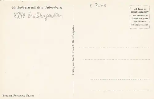 Maria Gern mit Untersberg nahe Berchtesgaden ngl E7546