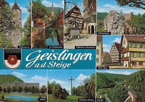 Fünftälerstadt Geislingen (Steige), Mehrbildkarte ngl F0652