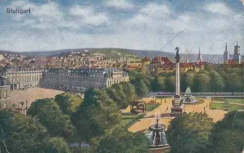 Stuttgart, Neues und altes Schloß gl1922 E7451