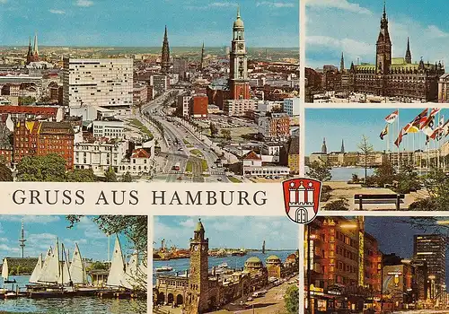 Hamburg, Mehrbildkarte ngl E5940