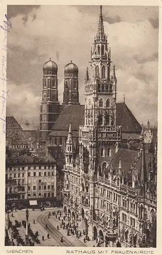 München, Rathaus mit Frauenkirche gl1941 E7587