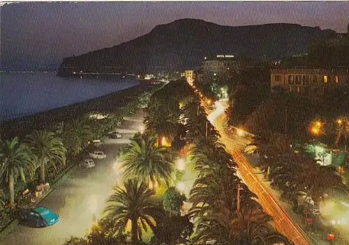 Finale Ligure, Notturno del viale delle palme e Via Aurelia ngl E9331