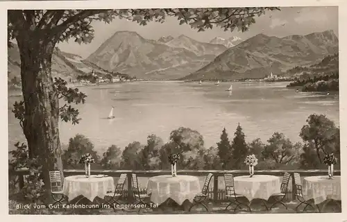 Tegernsee, Blick vom Gut Kaltenbrunn ins Tegernseer Tal gl1938 E9399