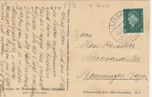 Lindau im Bodensee, Hafeneinfahrt gl1929 E7657