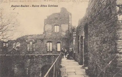 Baden-Baden, Ruine Altes Schloß glum 1910? E7724