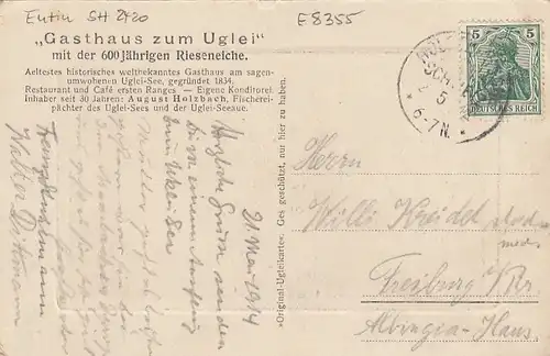 Am UGlei-See nahe Eutin i.Holstein, glum 1910? E8355