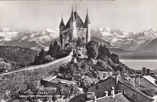 Thun, Schloss mit Blüemlisalp ngl E9425