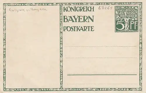 Jubiläumskarte 90.Geburtstag Prinzregent Luitpold von Bayern, ngl1911? E8265