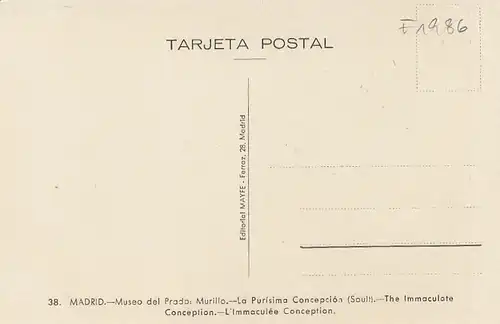 MURILLO La Purisima concepción (Madrid,Prado) ngl F1986