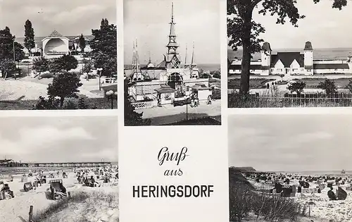 Gruss aus Seebad Heringsdorf, Mehrbildkarte gl1957 E5664