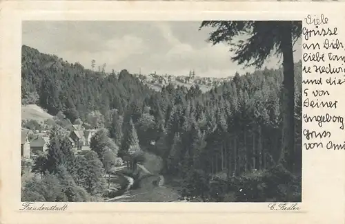 Blick auf Freudenstadt im Schwarzwald gl1937 E7721