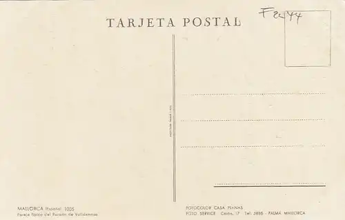 Mallorca, Pareja tipica del Parado de Valldemosa ngl F2044