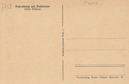 Meersburg Bodensee, Altes Schloss ngl F1042