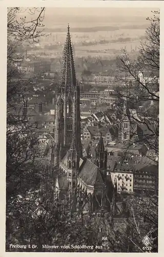 Freiburg i.Breisgau, Münster vom Schloßberg aus feldpgl1940 E8368