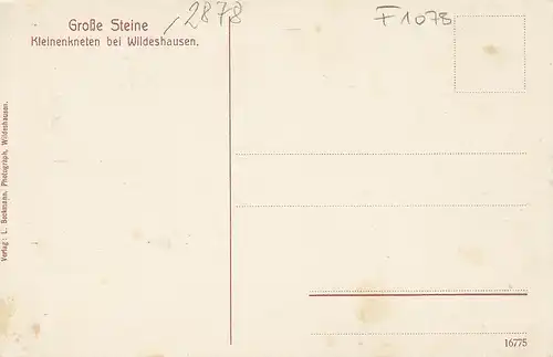 Große Steine, KLeinenkneten bei Wildeshausen ngl F1078