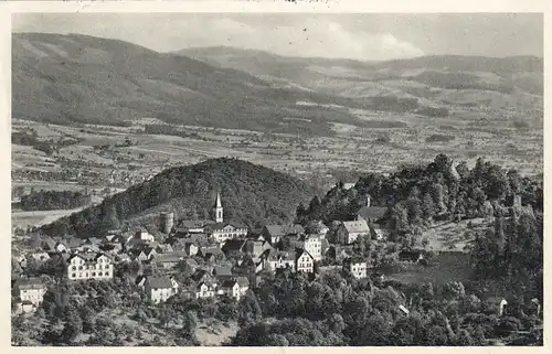 Höhenluftkurort Lindenfels, Odenwald, Panorama gl1958 E8522