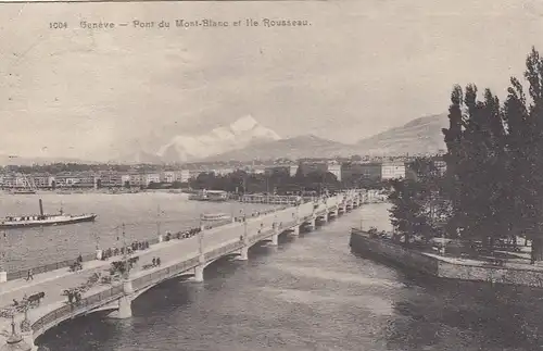 Genève, Pont du Mont-Blanc et Ile de Rousseau gl1913 E6380