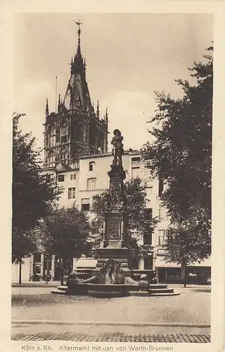 Köln am Rhein, Altermarkt mit Jan von Werth-Denkmal gl1920 E8577
