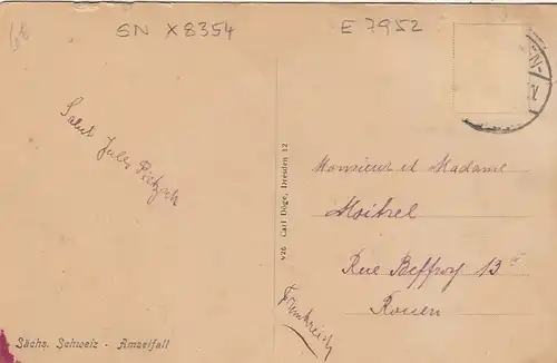 Sächsische Schweiz, Amselfall, Gastwirtschaft glum 1910? E7952