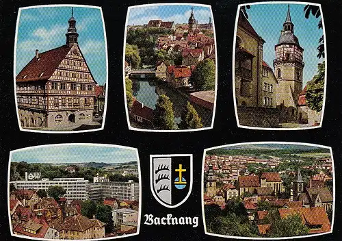 Backnang, Mehrbildkarte gl1988 E6450