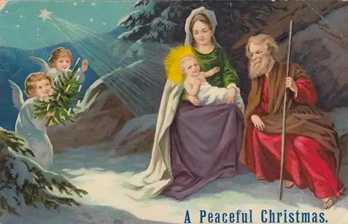 Weihnachten-Wünsche "A Peaceful Christmas" gl1910 E6217