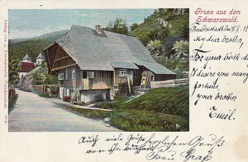 Altes Schwarzwaldhaus gl1906 F2229