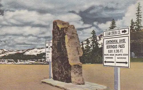 Highway U.S.40, Markers at the summit of Berthoud Pass ngl E8695