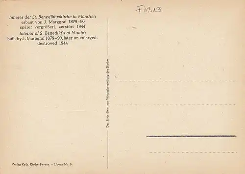 München 1945, St.Benediktuskirche ngl F1313