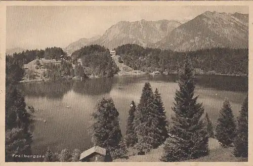 Freibergsee mit Oberstdorf und Nebelhorn, Allgäu, gl1923? E8773