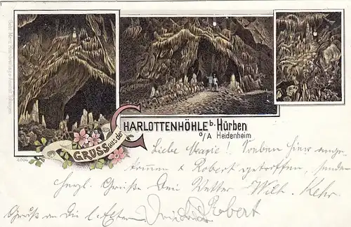 Gruß aus der Harlottenhöhle b.Hürben, O/A Heidenheim gl1898 F0005