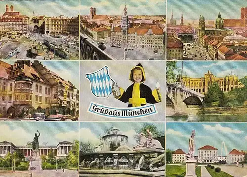 Kindl-Gruß aus München, Mehrbildkarte gl1960 E8876