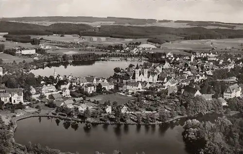 Bad Waldsee, Oberschwaben, Luftbild glum 1960? F0095