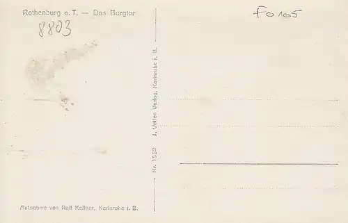 Rothenburg o.T., das Burgtor ngl F0105