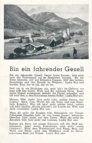 Bin nur ein fahrender Gesell - Liedtext ngl E8284