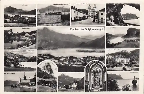 Mondsee im Salzkammergut, Oberösterreich, Mehrbildkarte gl1958 E8955