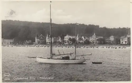 Ostseebad Binz auf Rügen, Südstrand gl1934 E8324